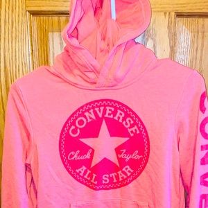 EUC GIRL’S CONVERSE HOODED SWEATSHIRT. Size Medium 10-12